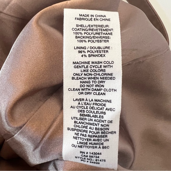 Avec Les Filles Anthropologie Tan Faux Leather Cutout Dress NWT B17/36 - Picture 8 of 14